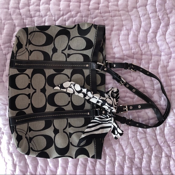 Coach Tote Bag with Silk Scarf - Picture 4 of 6